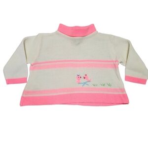 Vintage Babyfair Sweater - Seesaw Birdies 12m